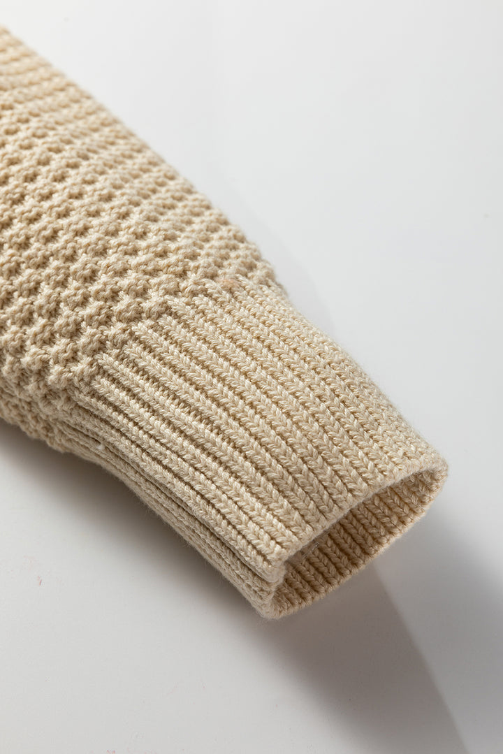 Button Front Cropped Cardigan Sweater