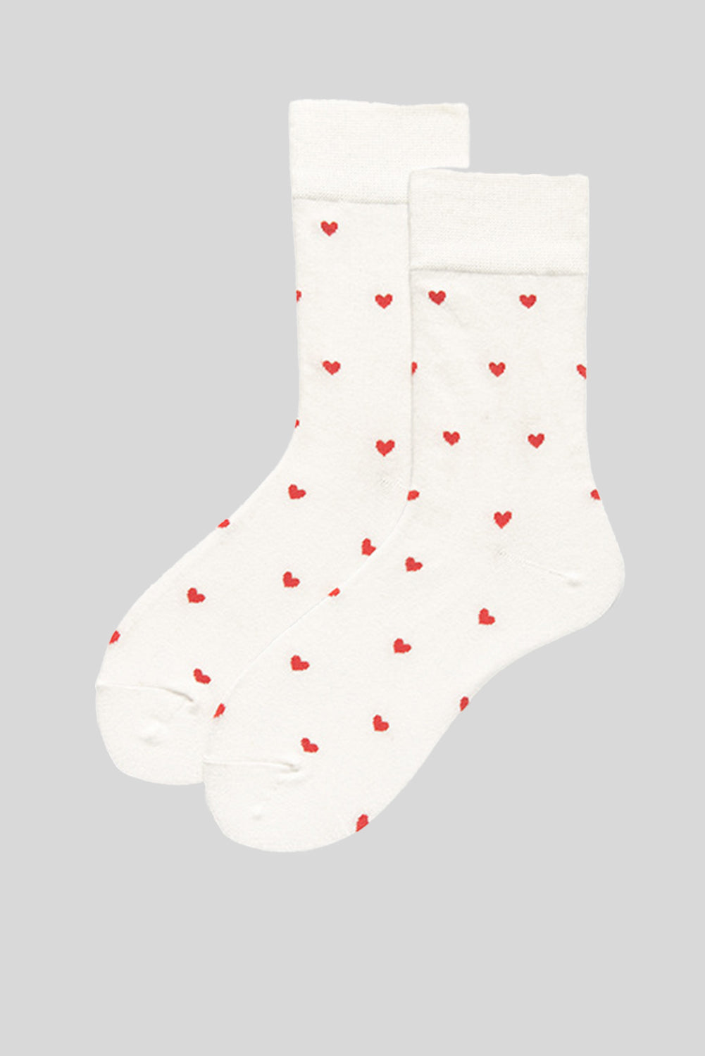 Crew-Socken mit Valentinstags-Herzmuster