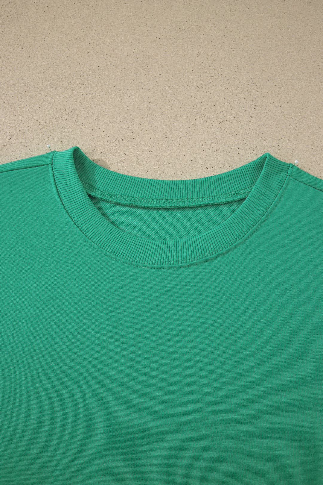Sea Green Solid Color Loose Tee Drawstring Shorts 2pcs Outfit