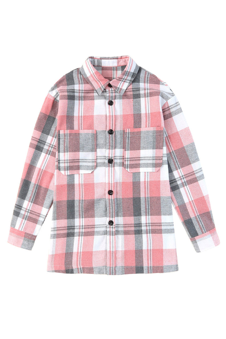 Plaid Button Up Patch Pocket Shirt