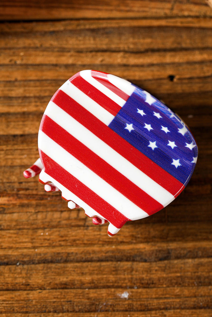 Independence Day Flag Pattern Hair Claw