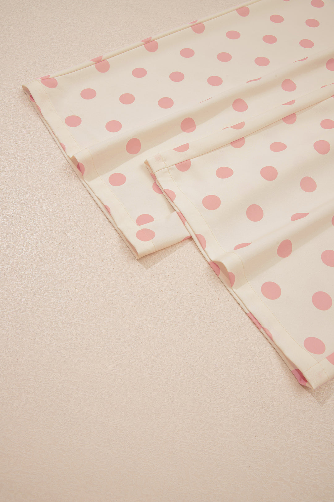 White Polka Dot Print Patched Pocket Mid-rise Straight Leg Pants