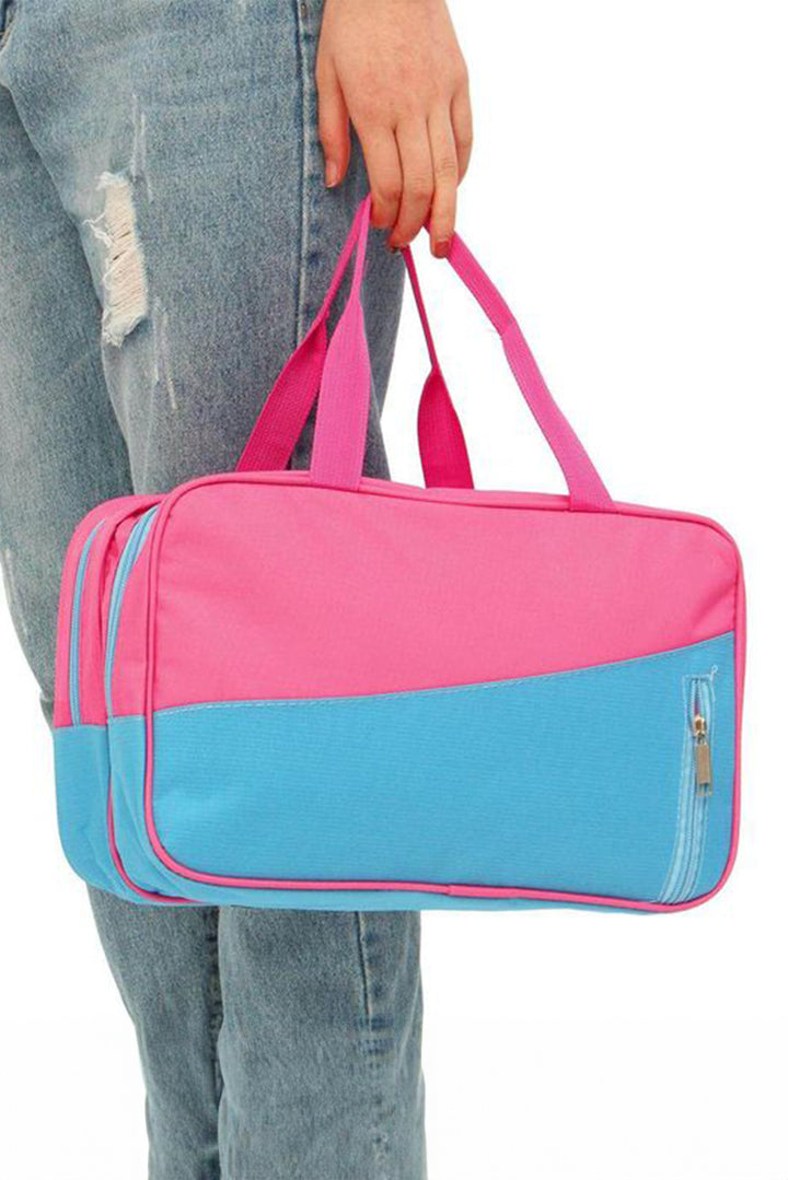 Color Block Multi Zip Pocket Portable Yoga Bag