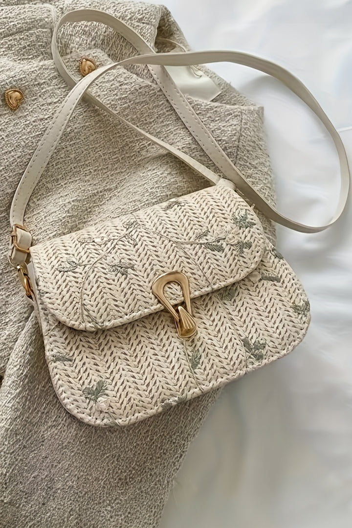 Delicate Weave Detail One Shoulder Bag