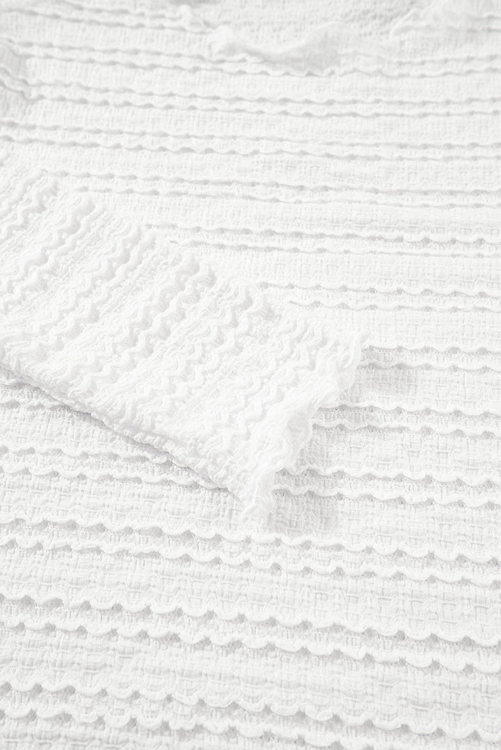Knit Jacquard Slim Fit Top