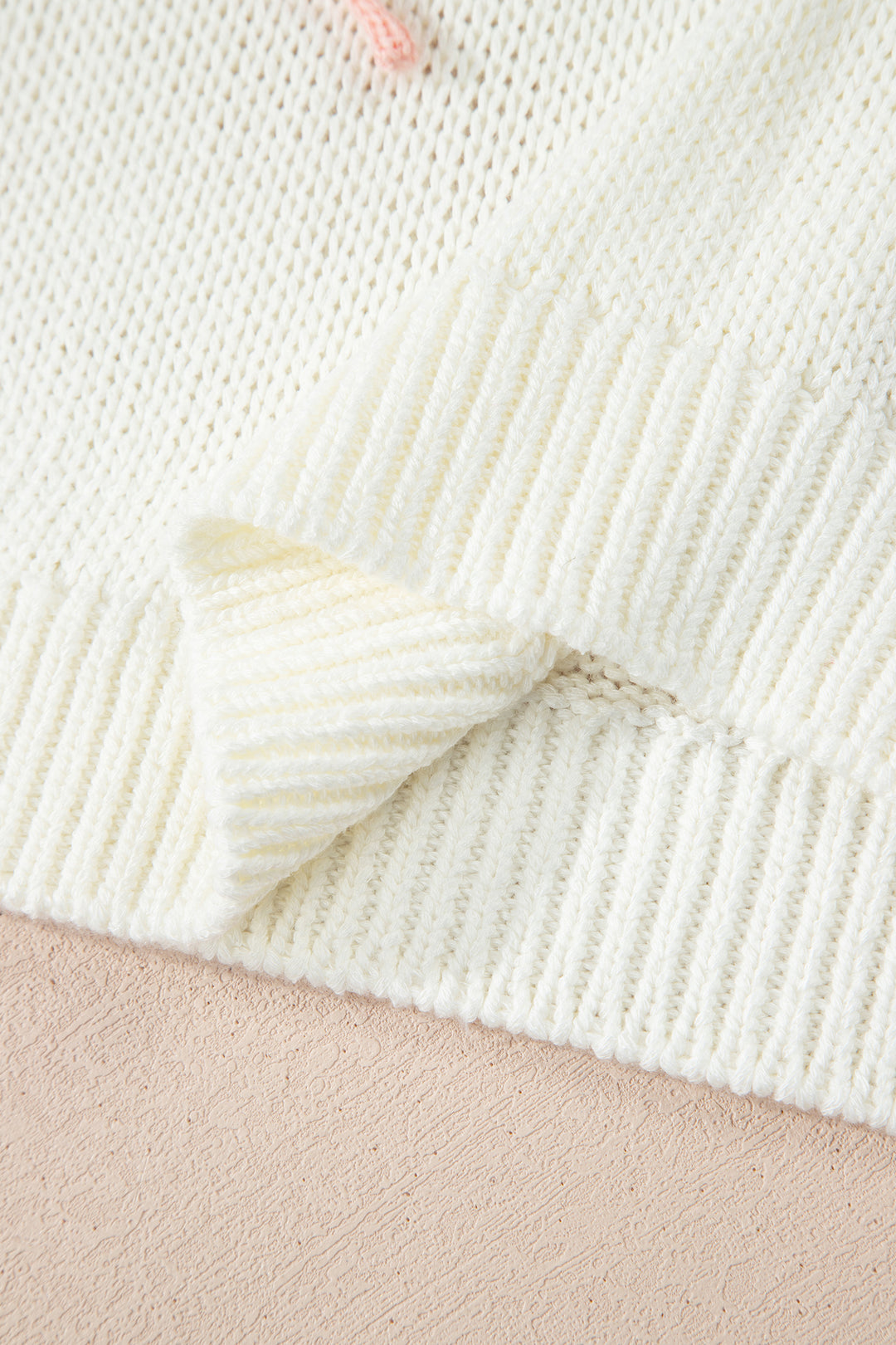 Short Sleeve Knit Contrast Bow Knot Loose Sweater