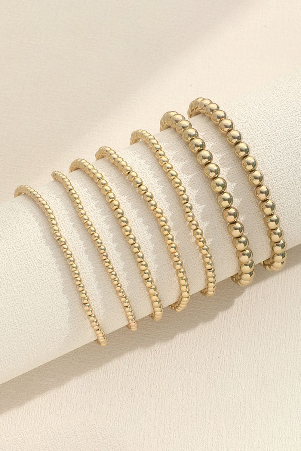 7pcs/Set Minimalist Plated Beaded Luxury Bracelet Set