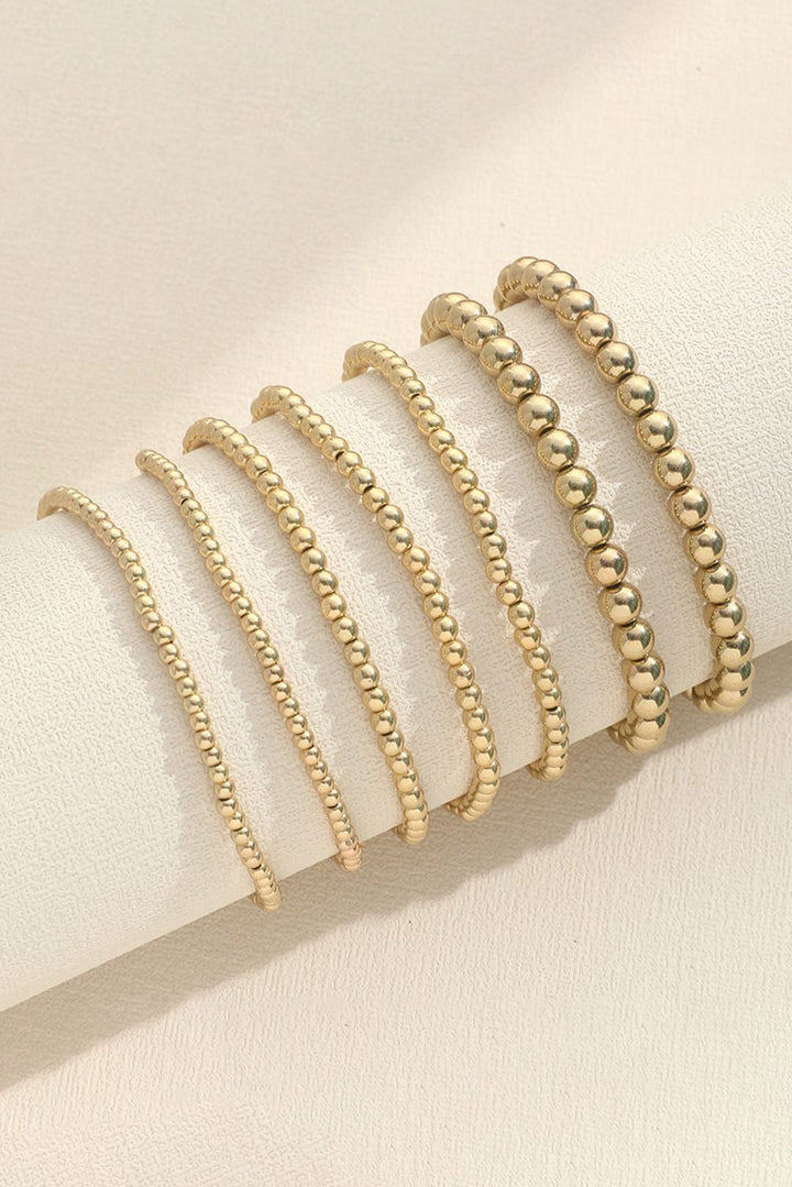 7pcs/Set Minimalist Plated Beaded Luxury Bracelet Set
