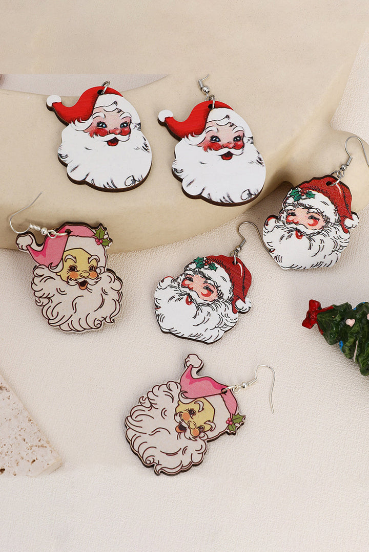 3 paires de boucles d'oreilles pendantes Père Noël de Noël