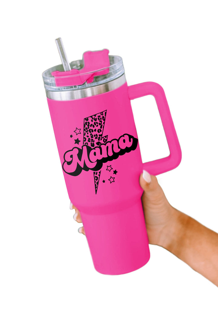 Tasse portable Mama Leopard Lightning avec poignée 40 oz