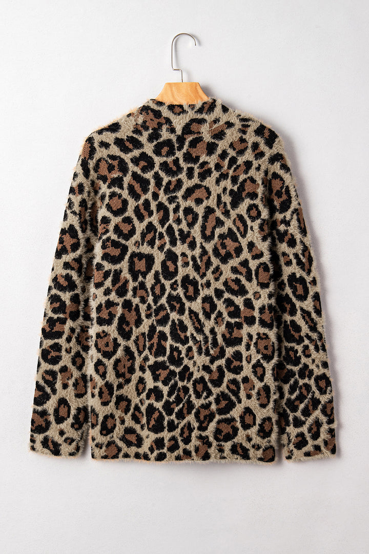 Leopard Open Casual Cardigan