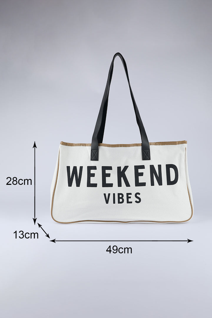 Sac fourre-tout en toile WEEKEND VIBES