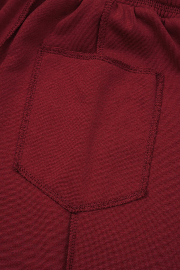Racing Red Drop Shoulder Boxy Tee and Barrel Pants Set