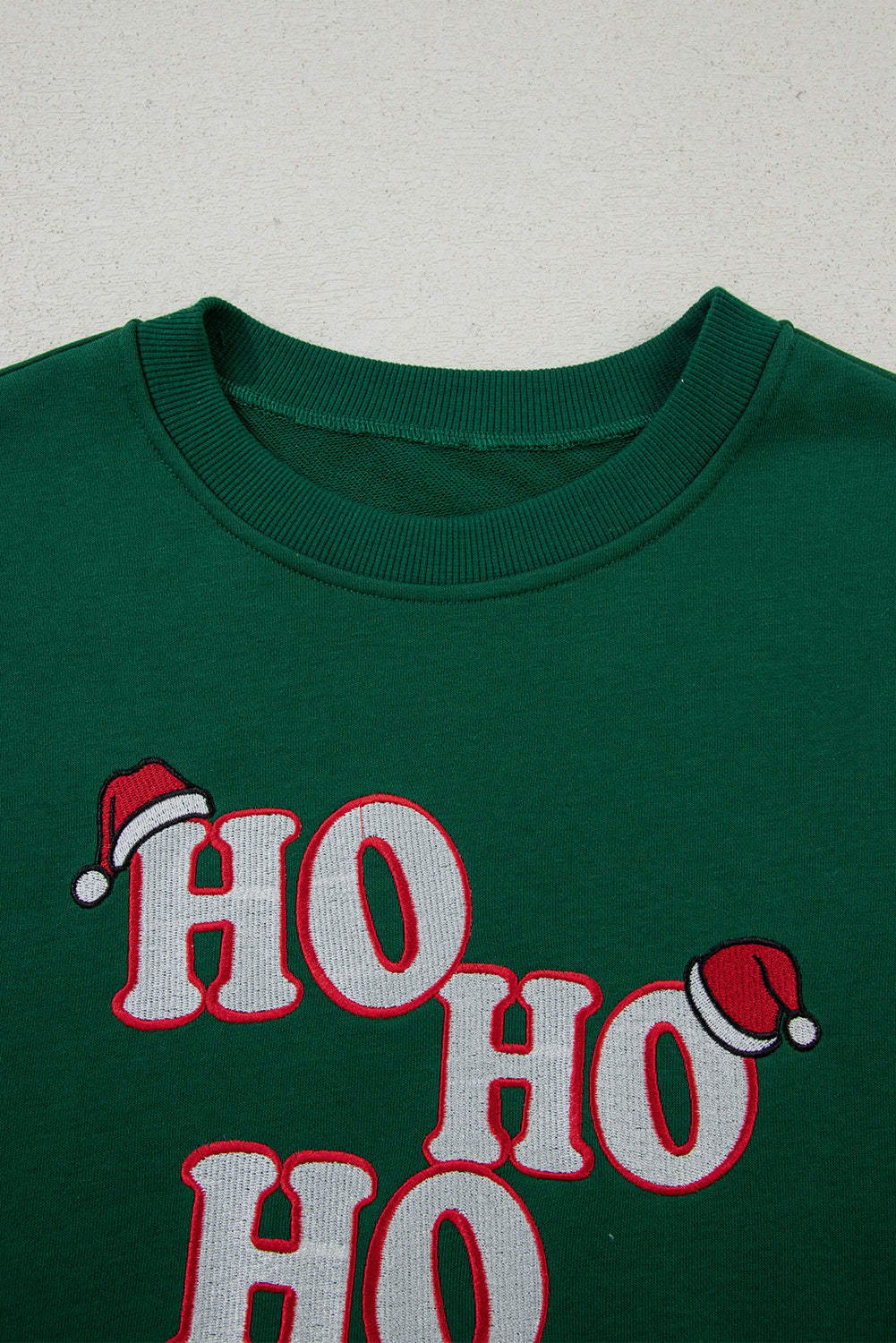 Embroidered Letter Graphic Christmas Fashion Sweatshirt