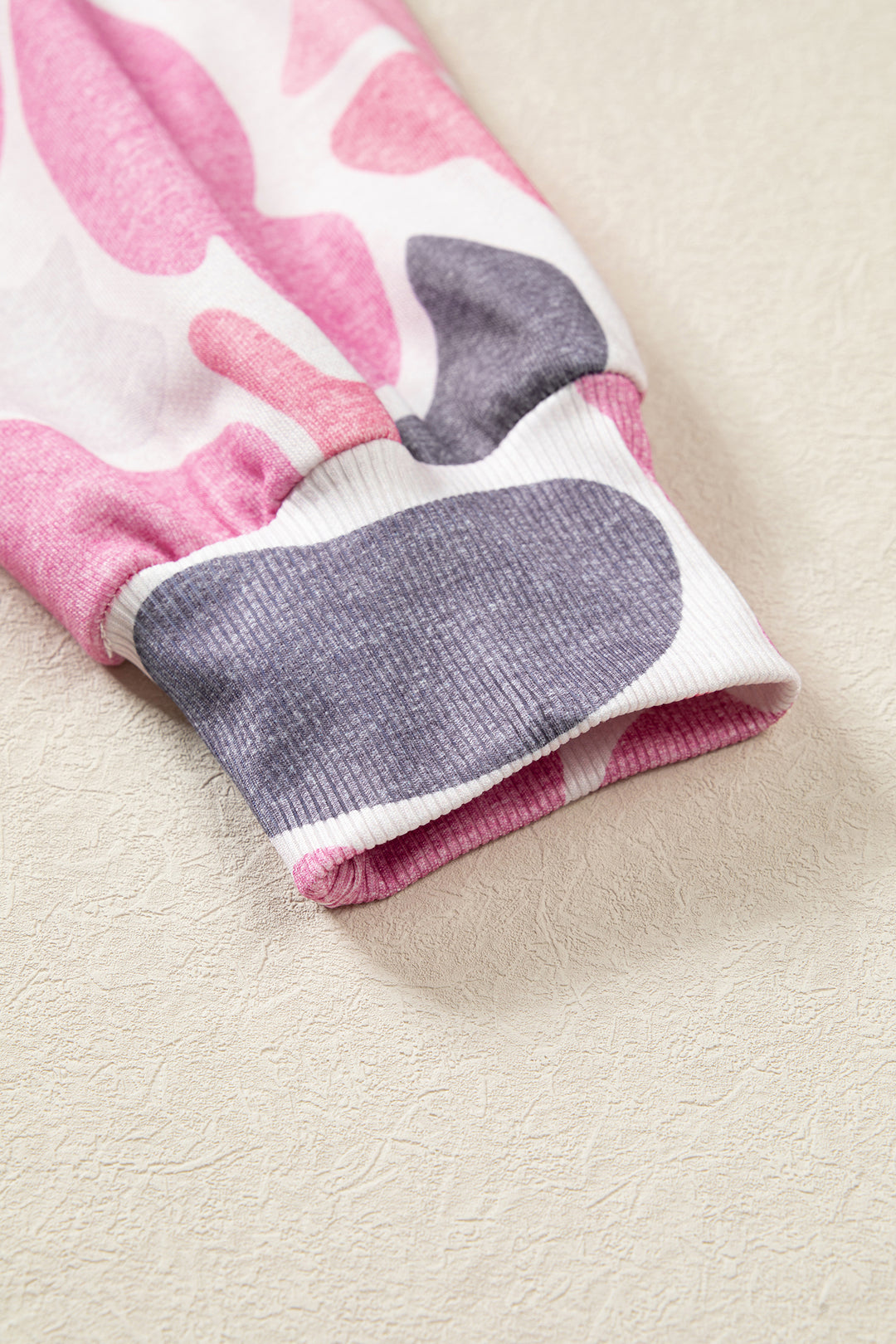 Pink Camo Print Howdy Western Style Baggy Pullover Sweatshirt