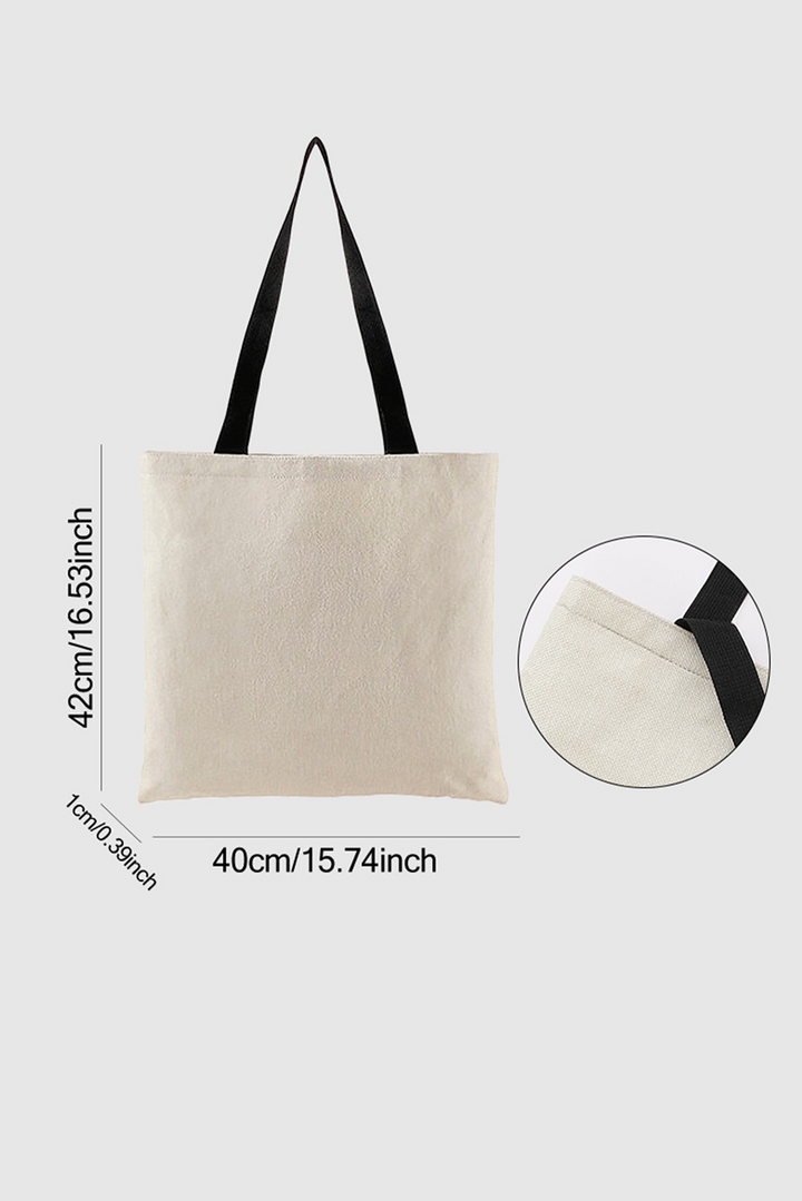 Flower Print Canvas Large Capacity Shoulder Bag