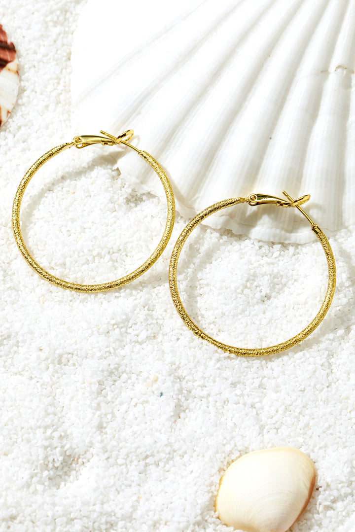 Plated Retro Hoop Earrings