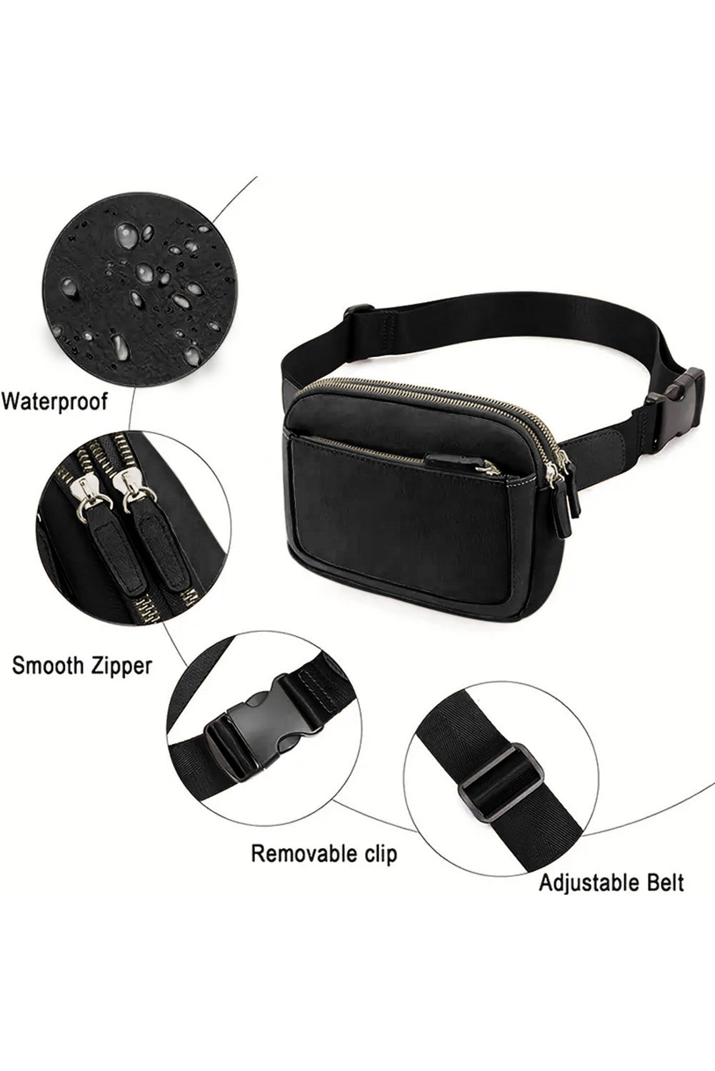Minimalist Multi-zipped Crossbody Bag