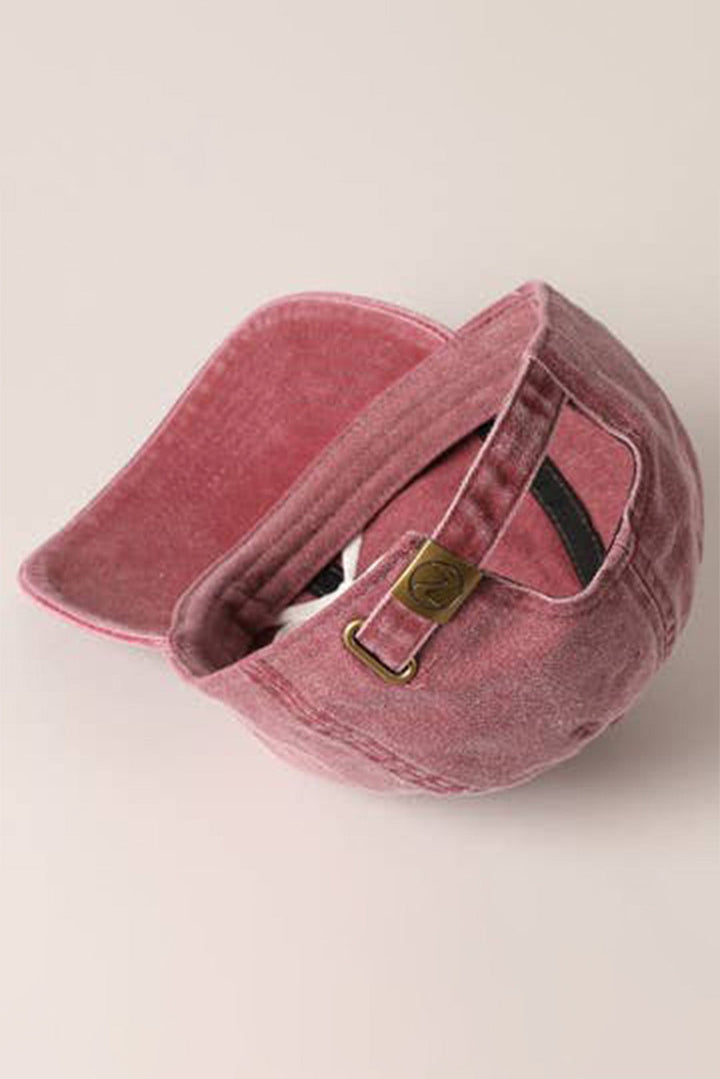 Denim-Baseballkappe mit bestickter Schleife und Knoten