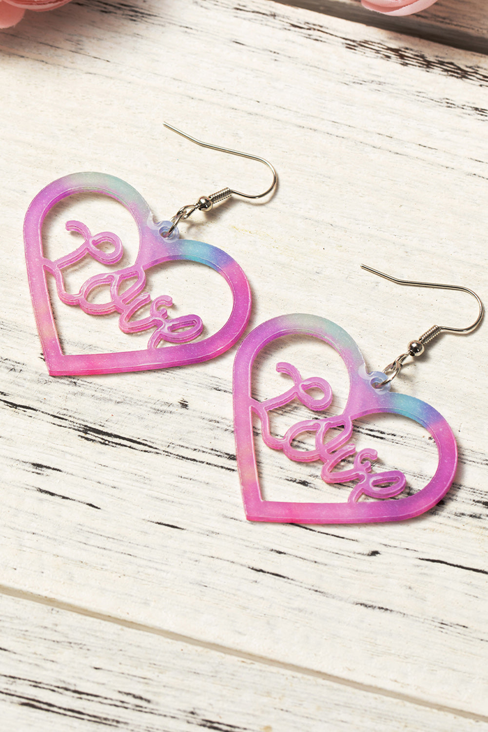 Boucles d'oreilles tendance en forme de cœur creux pour la Saint-Valentin