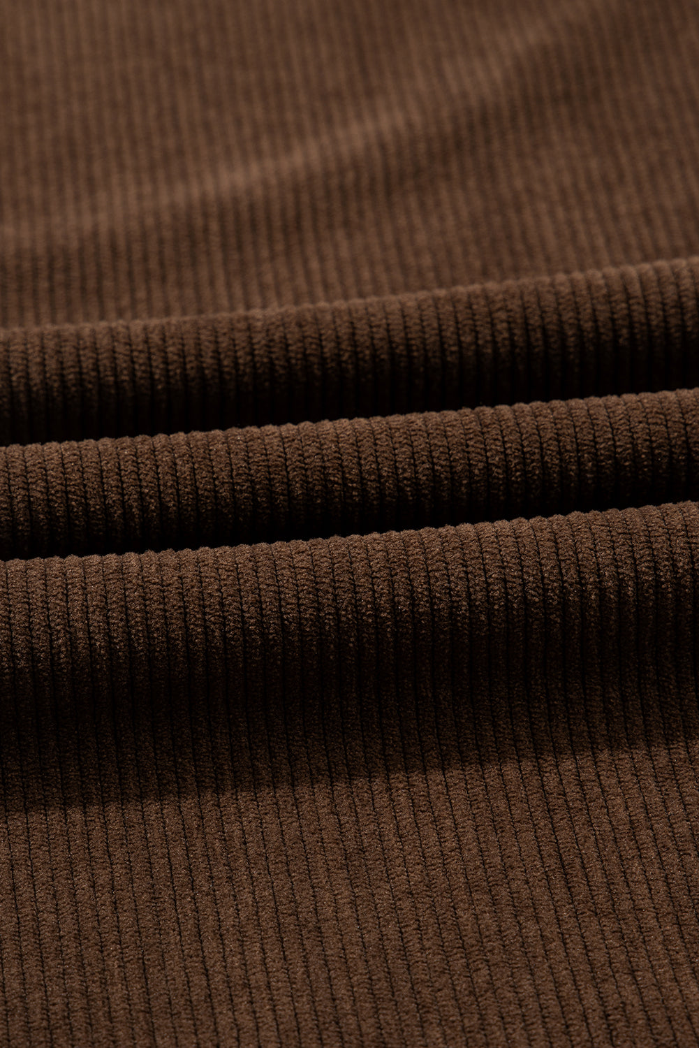 Coffee Tie Elastic Waist Soft Corduroy Pants