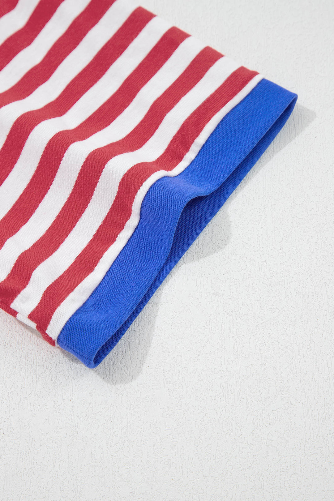 Red Nautical Tie Contrast Trim Round Neck T Shirt Mini Dress