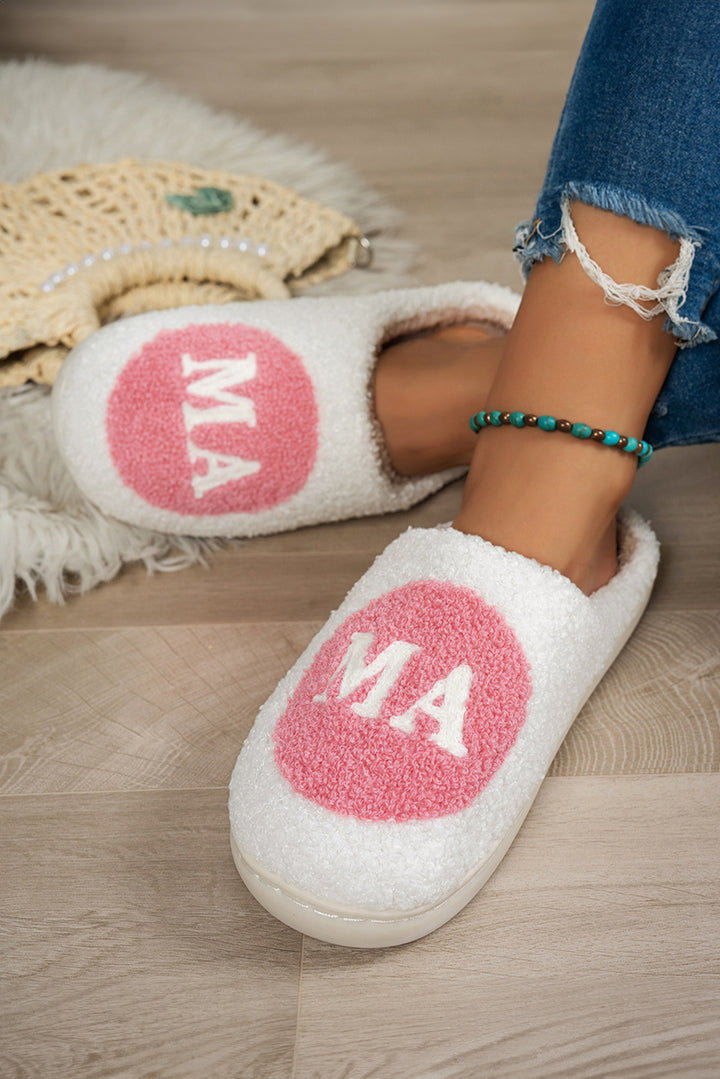 Chaussons douillets en peluche Kawaii MAMA