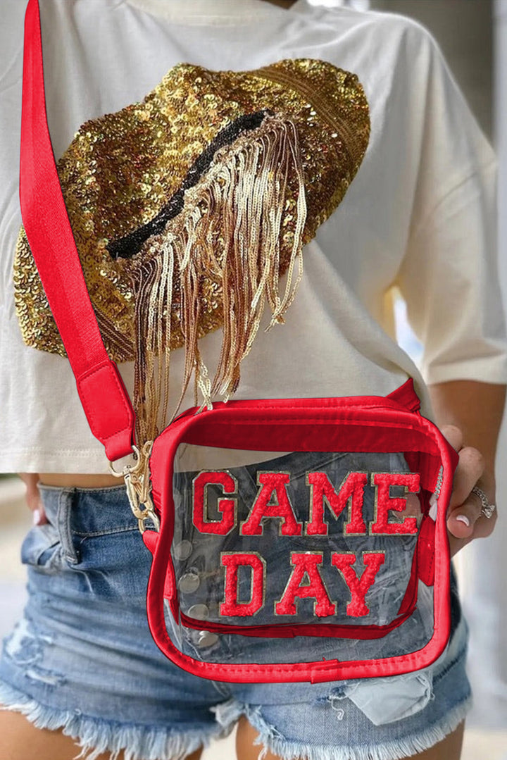 GAME DAY Rugby Football Transparente Umhängetasche