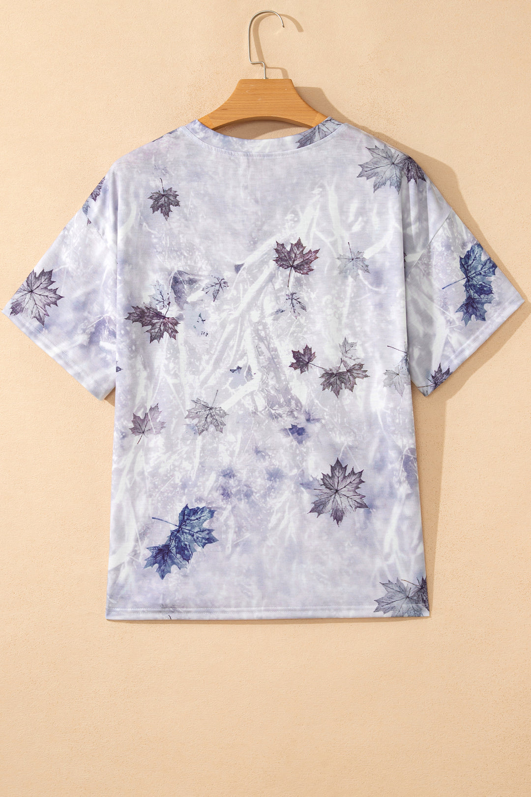 Gray Camouflage Woodland Print Drop Shoulder Tunic Tee