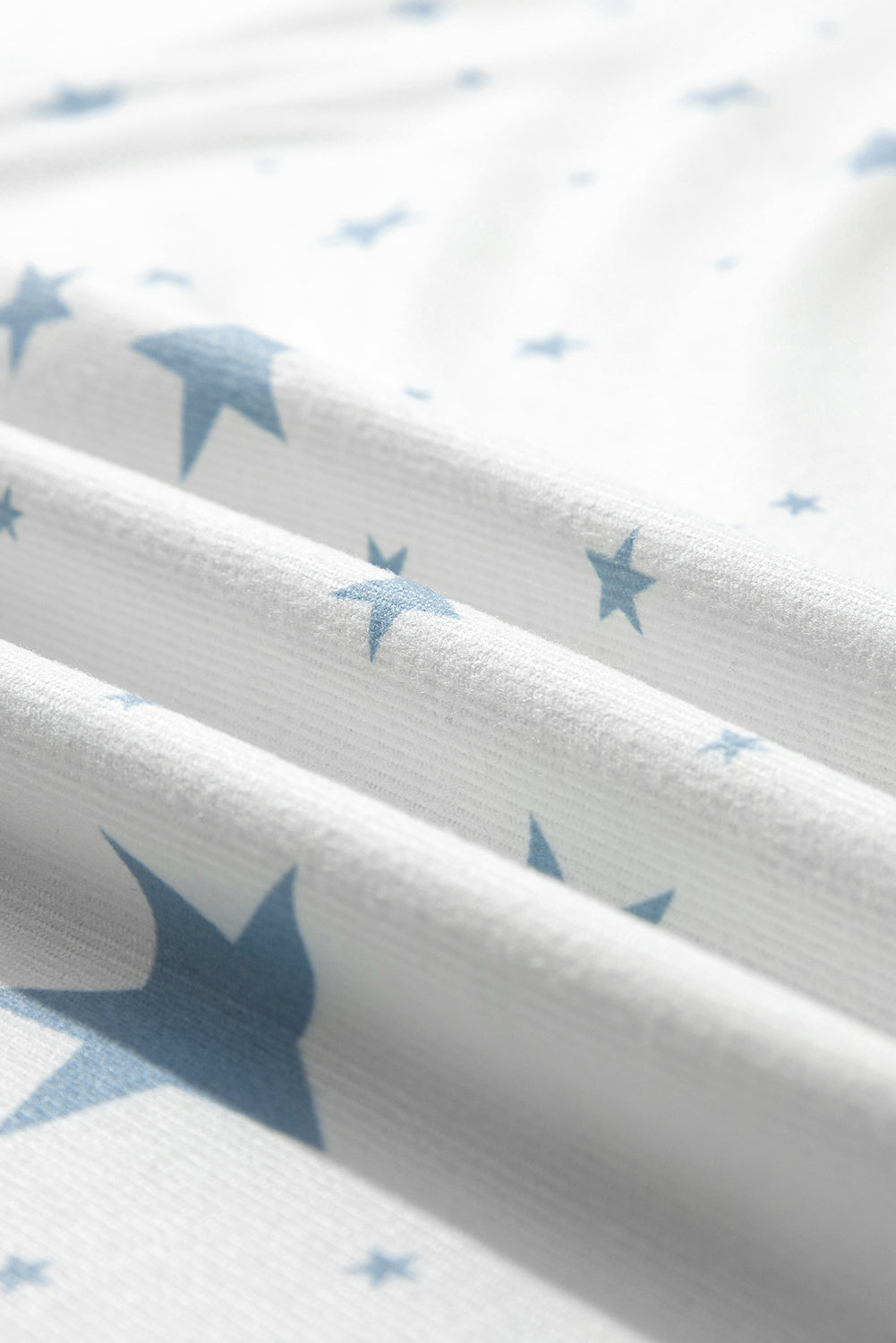 Stars Print Drop Shoulder Oversized T Shirt with Slits