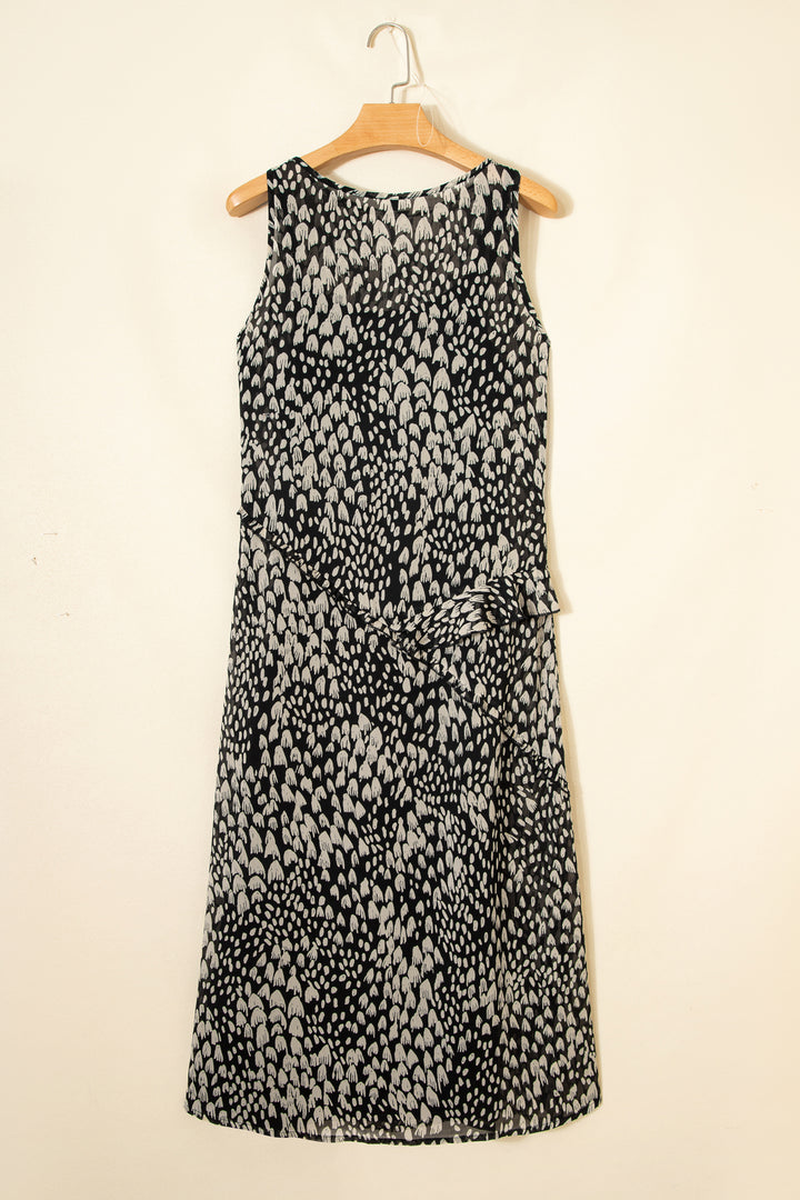 Printed Sleeveless Maxi Dress