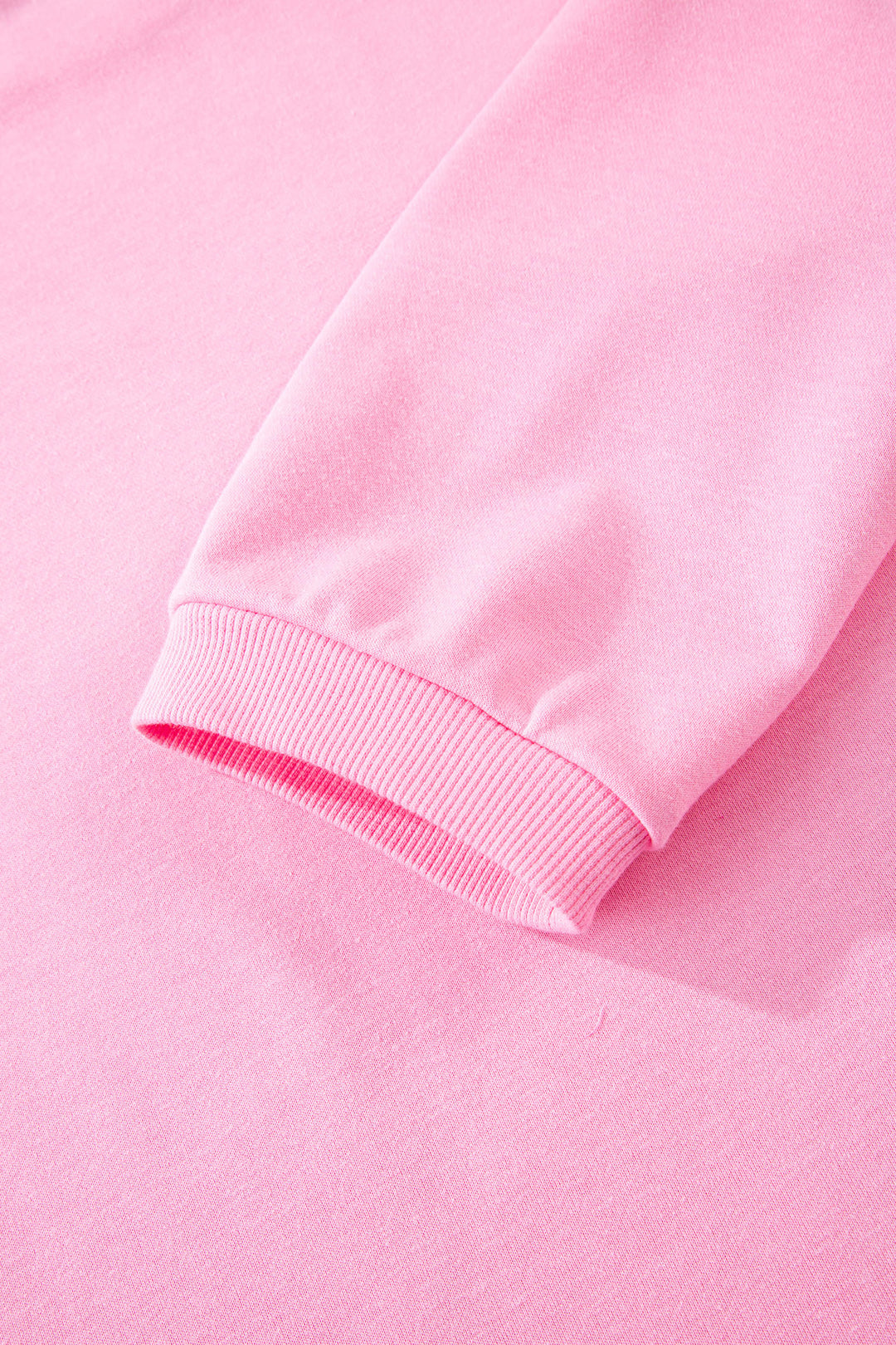 Pink Floral Bow Patched Exposed Seam Patchwork Slit Baggy Sweatshirt