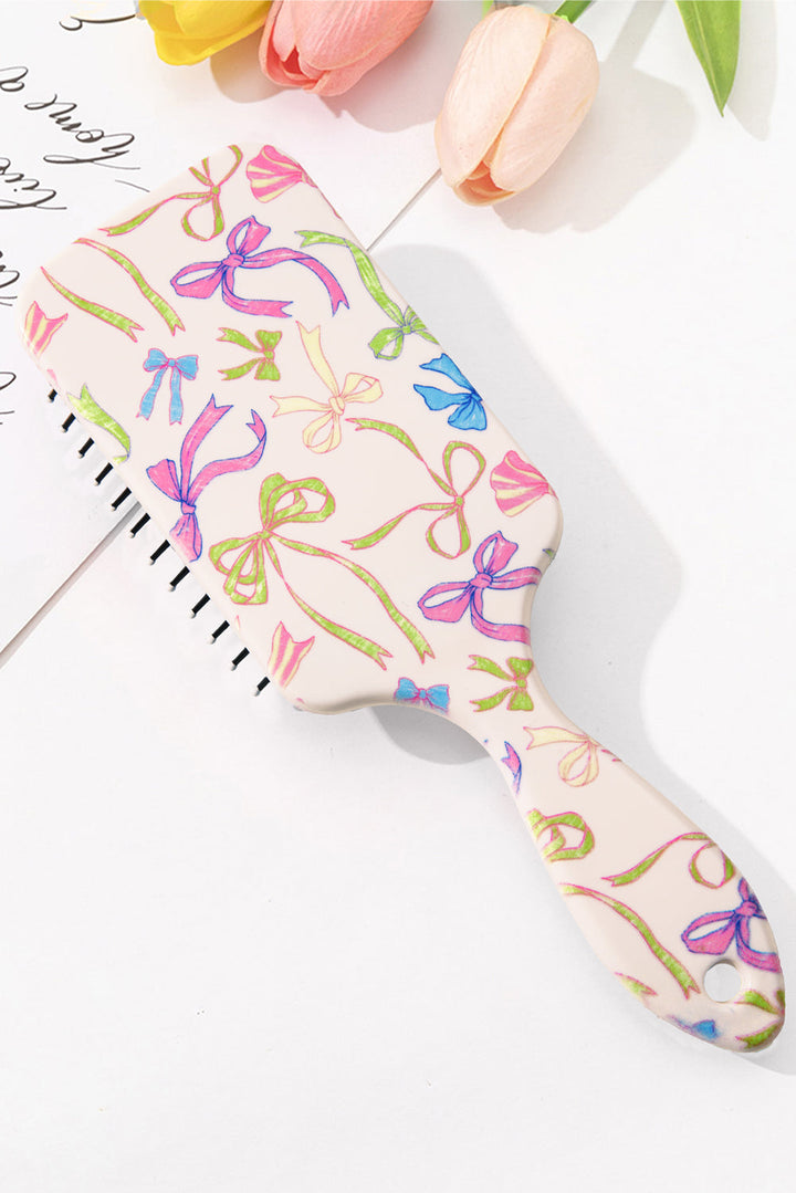 Multi Ribbon Bow Print Air Cushion Comb