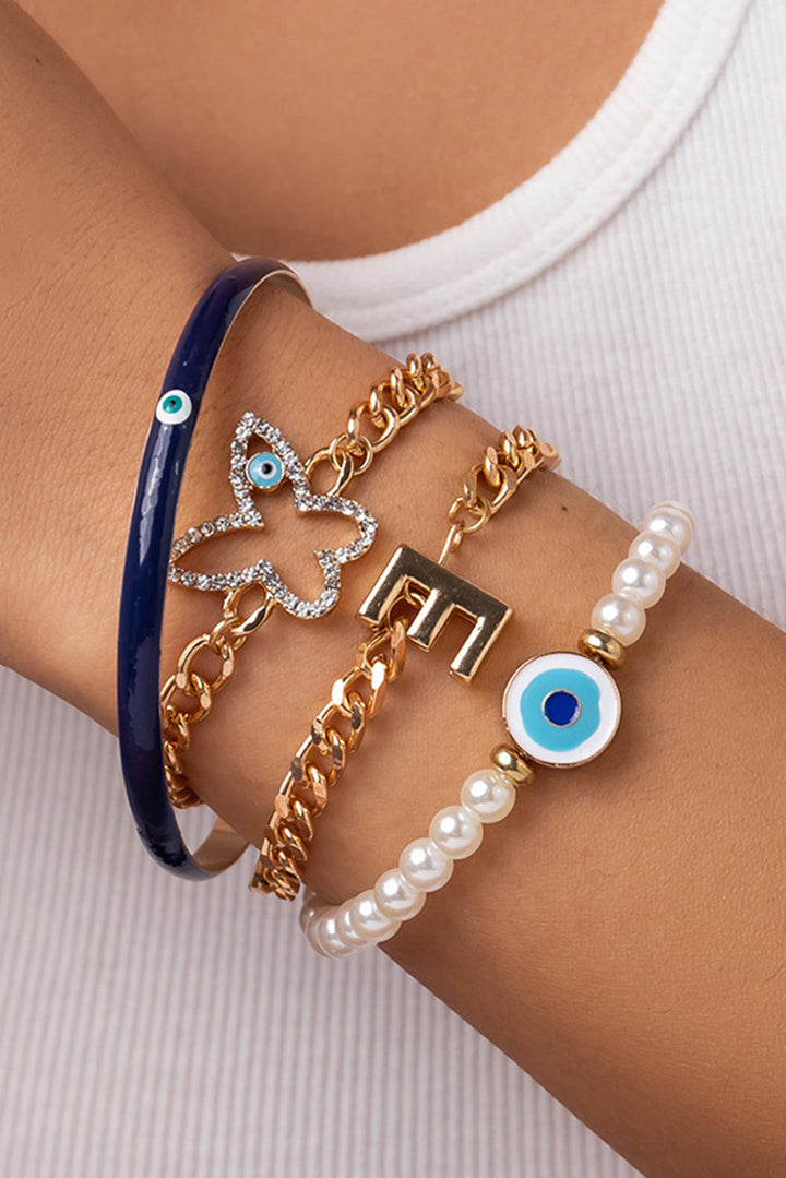 4-teiliges Perlenkettenarmband-Set