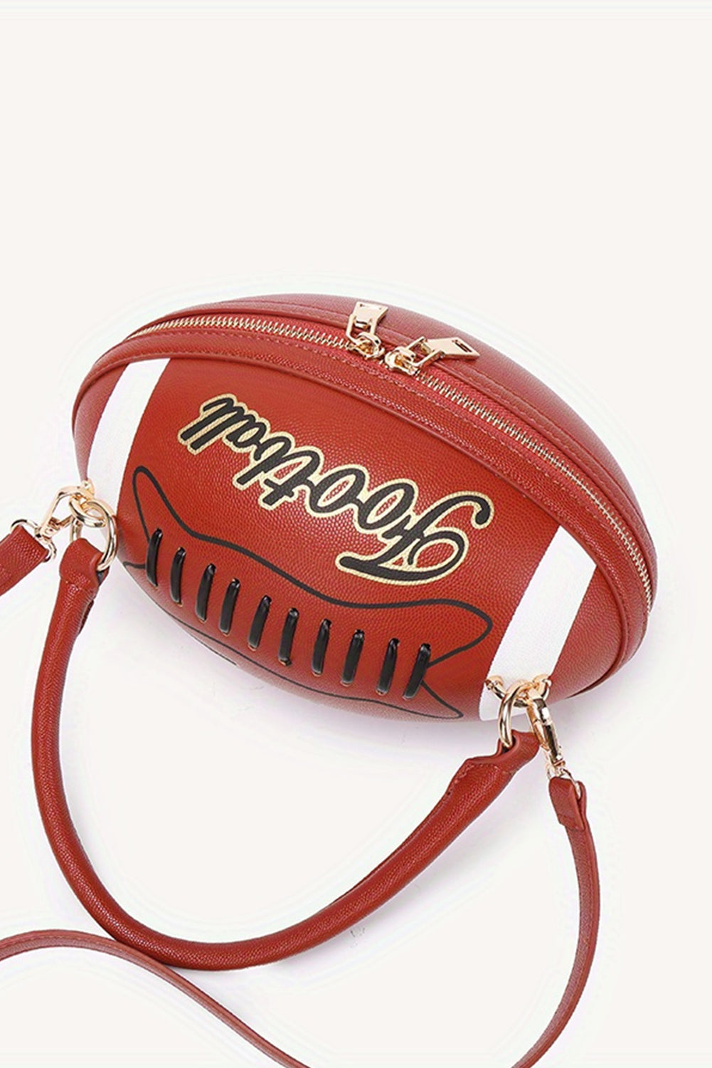 Faux Leather Football Spherical Hand Bag