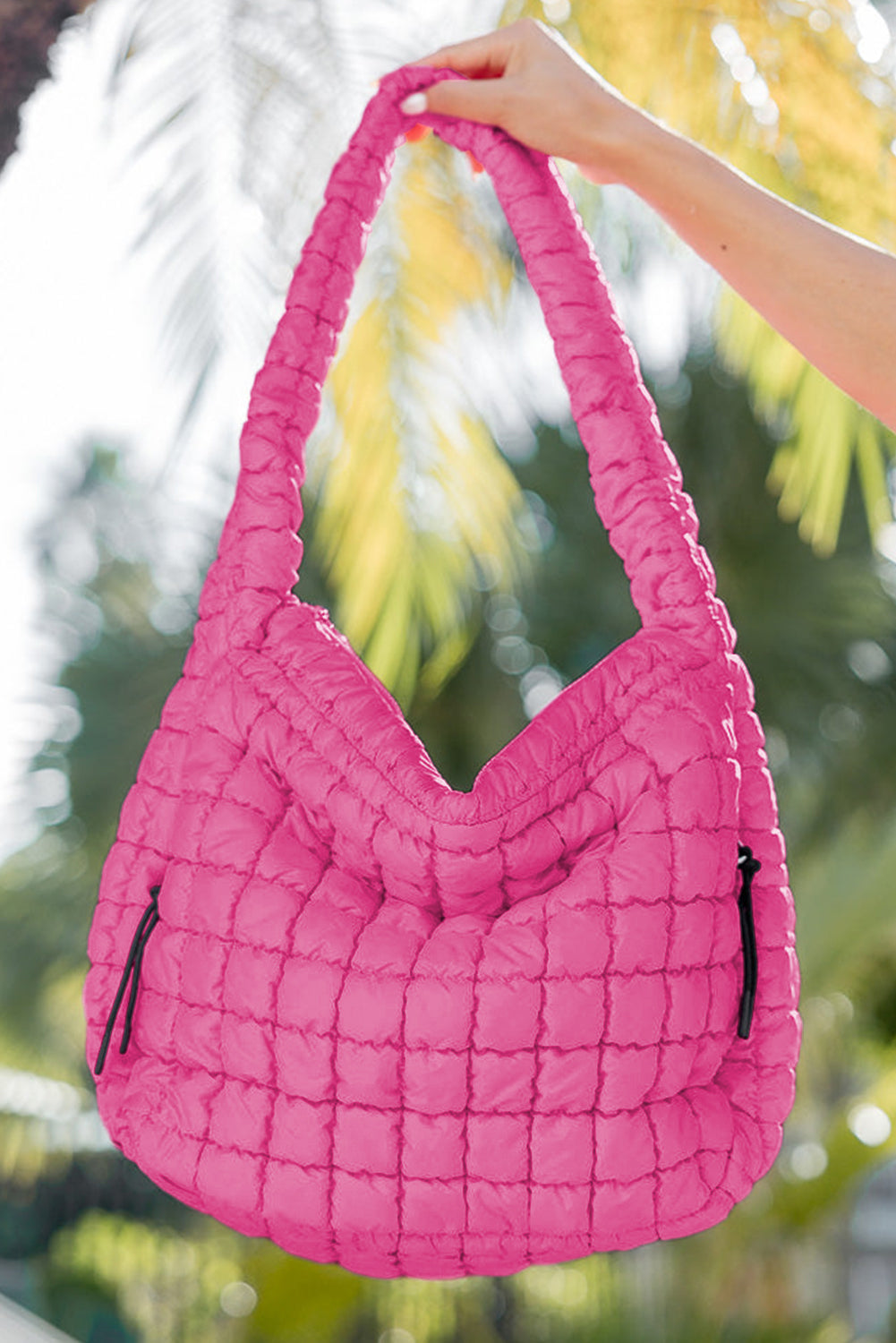 Quilted Puffy Large Shoulder Bag