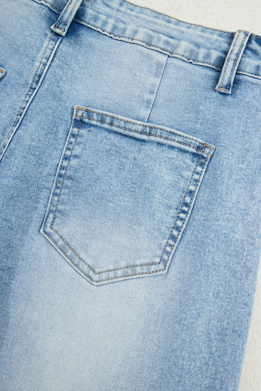 Beau Blue Flower Patched Light Wash Cropped High Waist Barrel Jeans