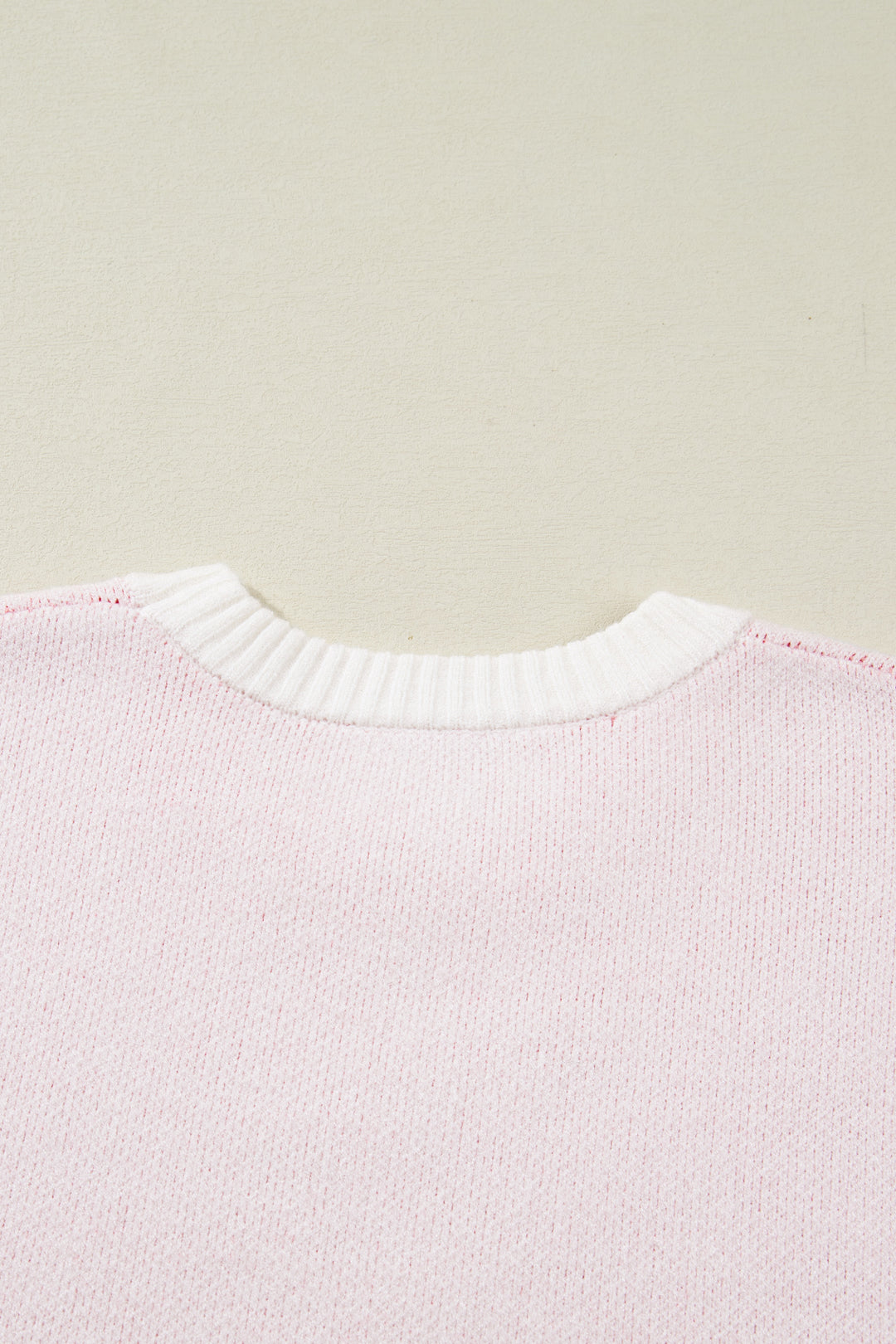Cherry Pattern Drop Shoulder Sweater