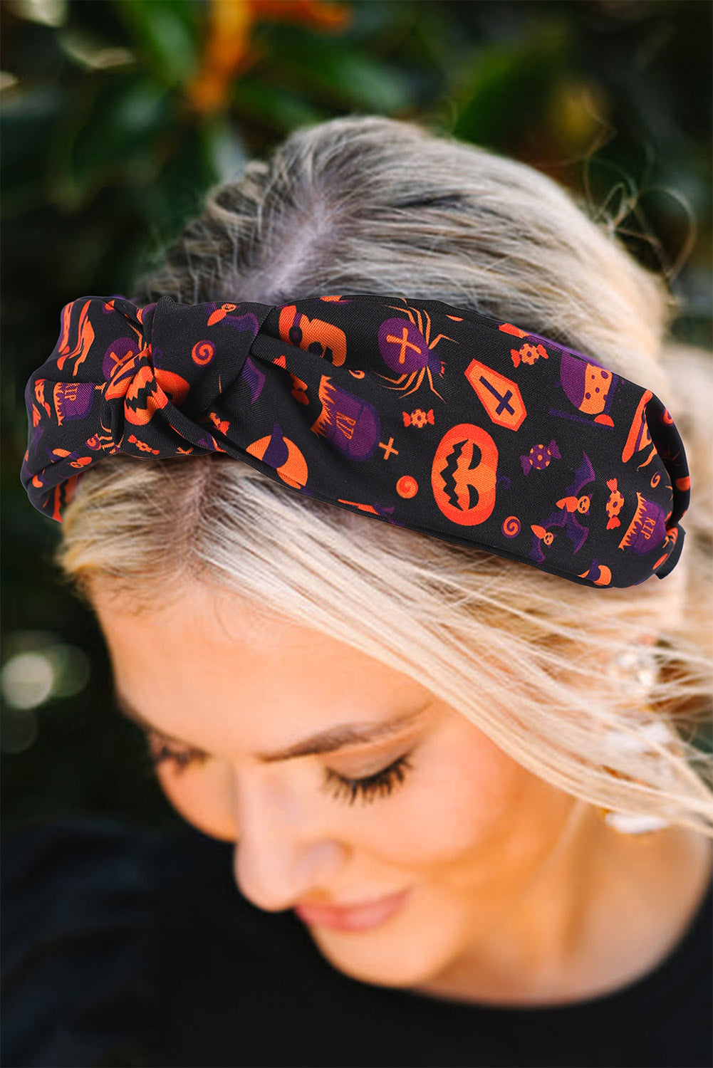 Halloween Pattern Print Knotted Headband