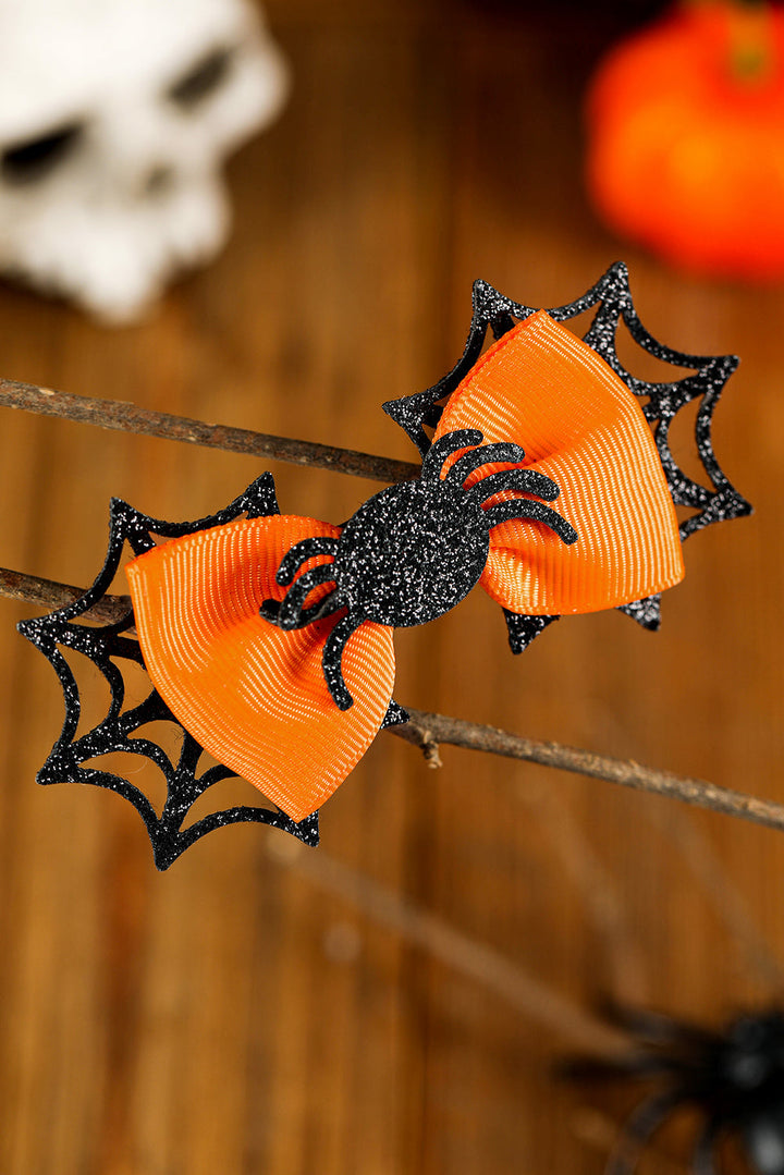 Spider Web Bowknot Halloween Hair Clip