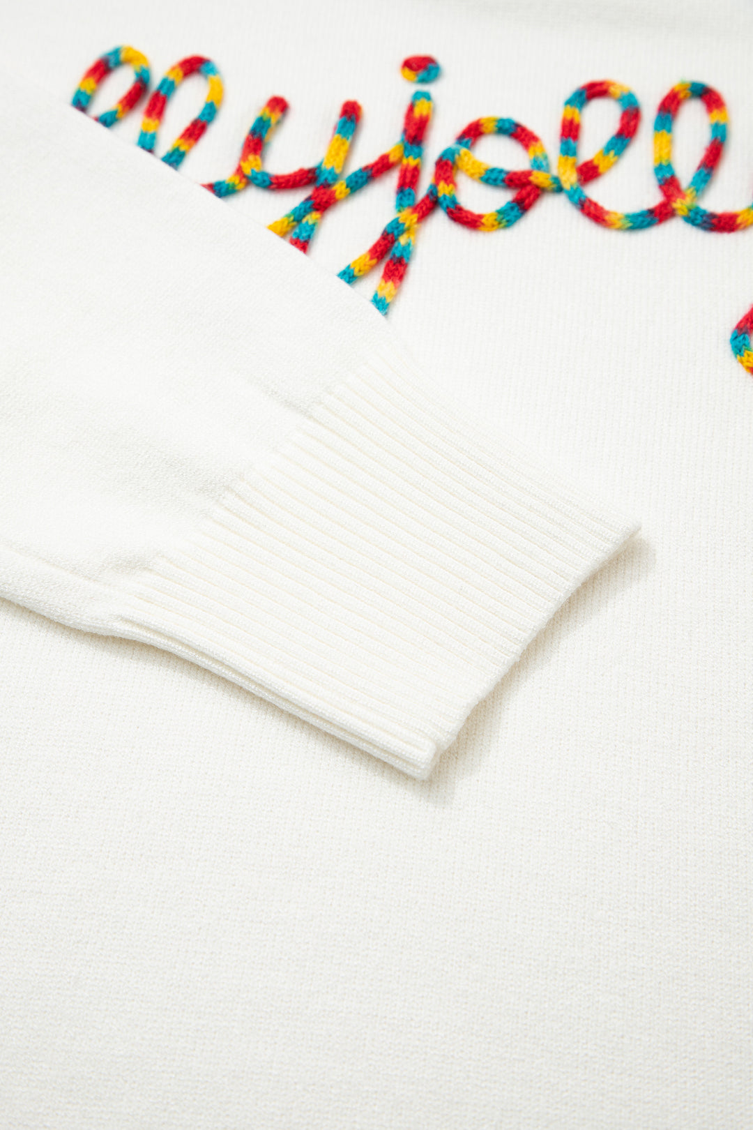 Colorful Holly Jolly Christmas Knit Loose Sweater