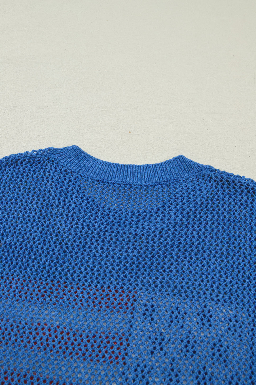 Sky Blue Flag Graphic Short Sleeve Sweater Top