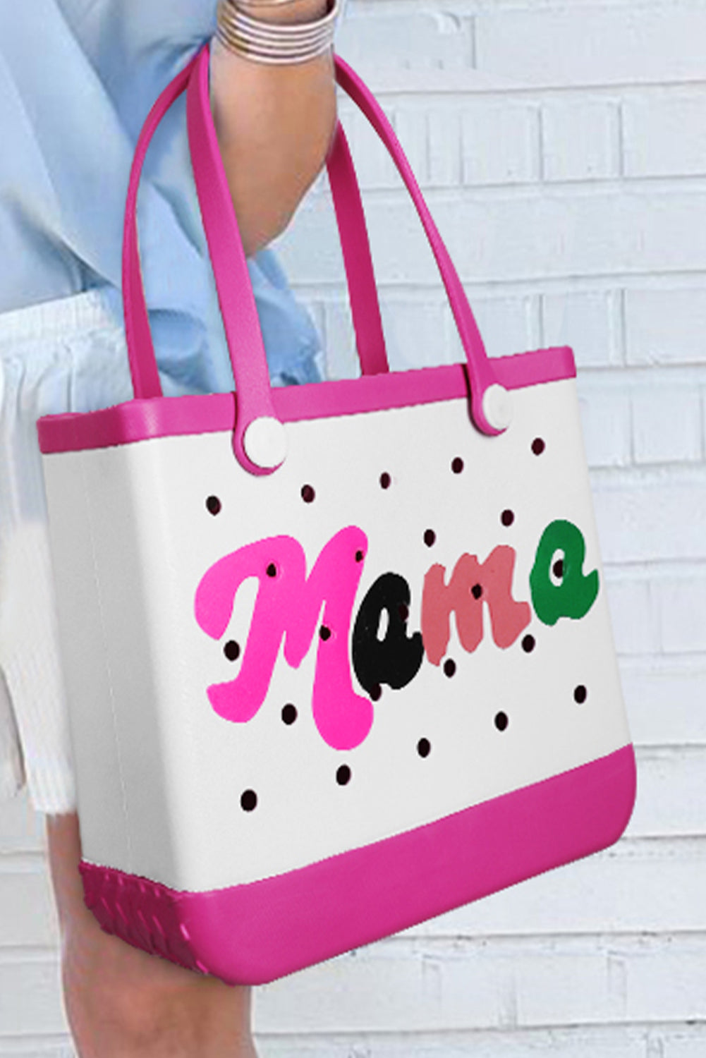 mama Print Self-assembly Straps Hollowed EVA Beach Bag