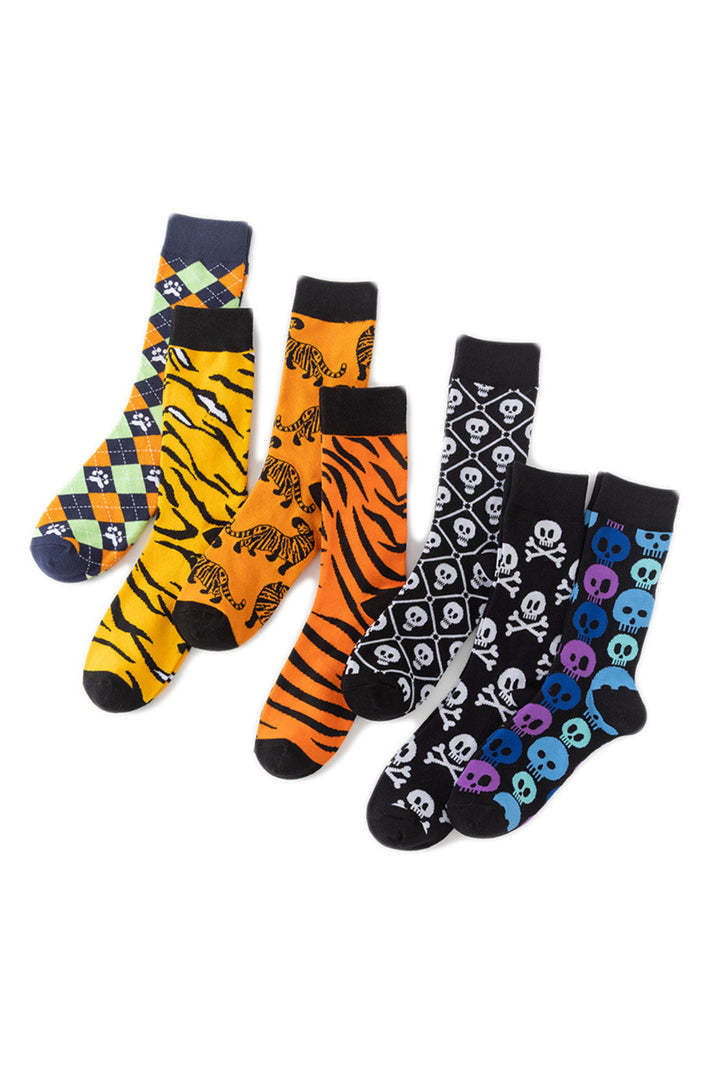 Halloween Skull & Crossbones Crew Socks