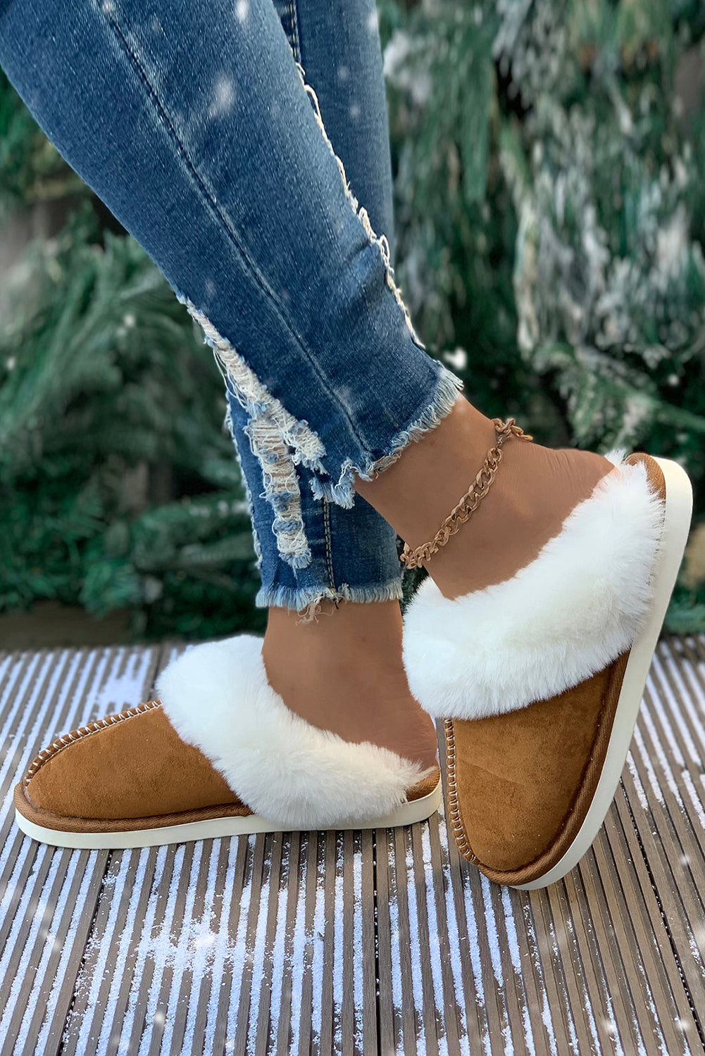 Plush Suede Winter Home Slippers