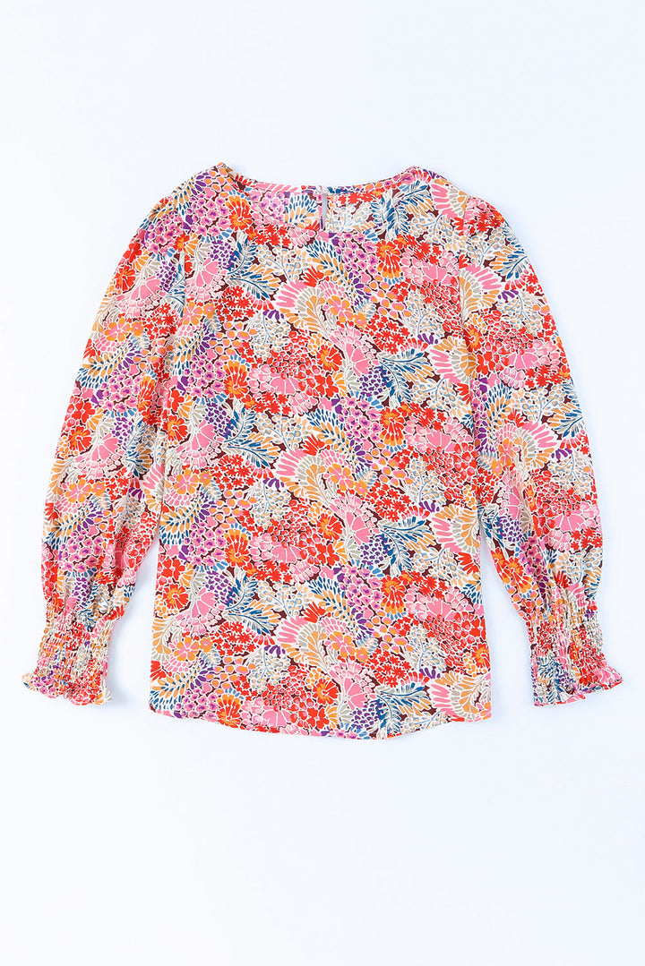 Puff Sleeve Floral Blouse