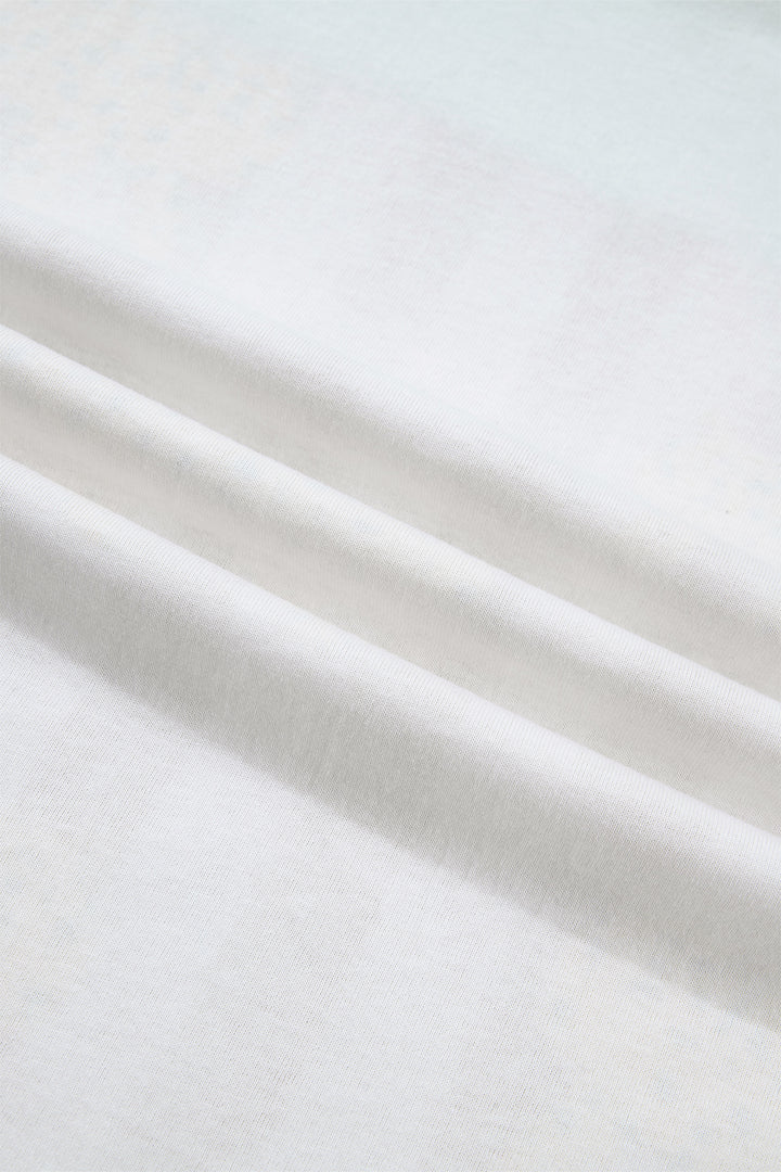 White Cheetah Striped Print Retro Fashion Graphic Tee