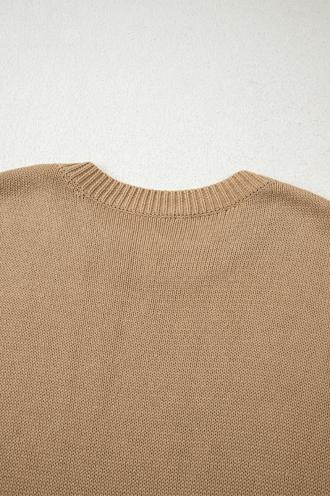 Pale Khaki Exposed Seam Oversize Sweater Mini Dress