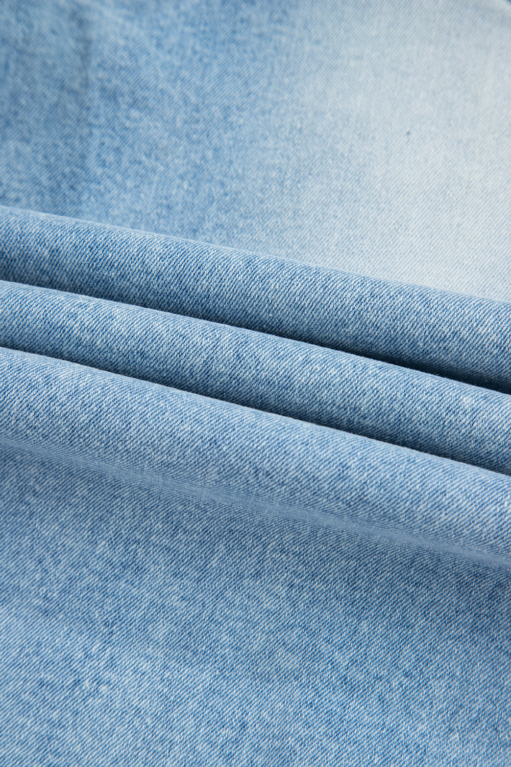 Beau Blue Flower Patched Light Wash Cropped High Waist Barrel Jeans