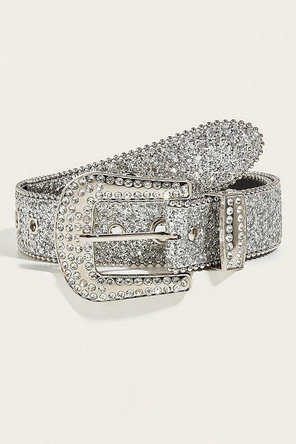 Ceinture à boucle décorée de strass